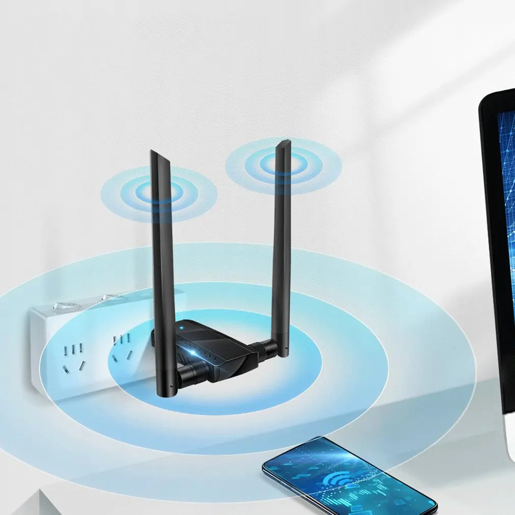 300Mbps Wireless USB Network Card USB3.0 Dual Band 2.4G Wifi Receiver&Wireless Adapter for PC With 2PCS Antennas Dropshipping