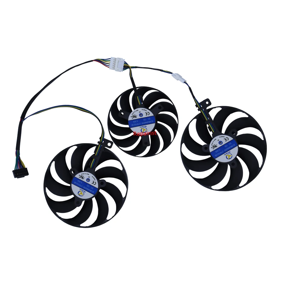 VGA 쿨러, CF9010U12D, 비디오 카드 선풍기, ASUS TUF3 RX 5600 XT OC 6G EVO 게이밍, TUF3 RX5700XT RX 5700XT OC 8G EVO 게이밍용, 세트당 3 개