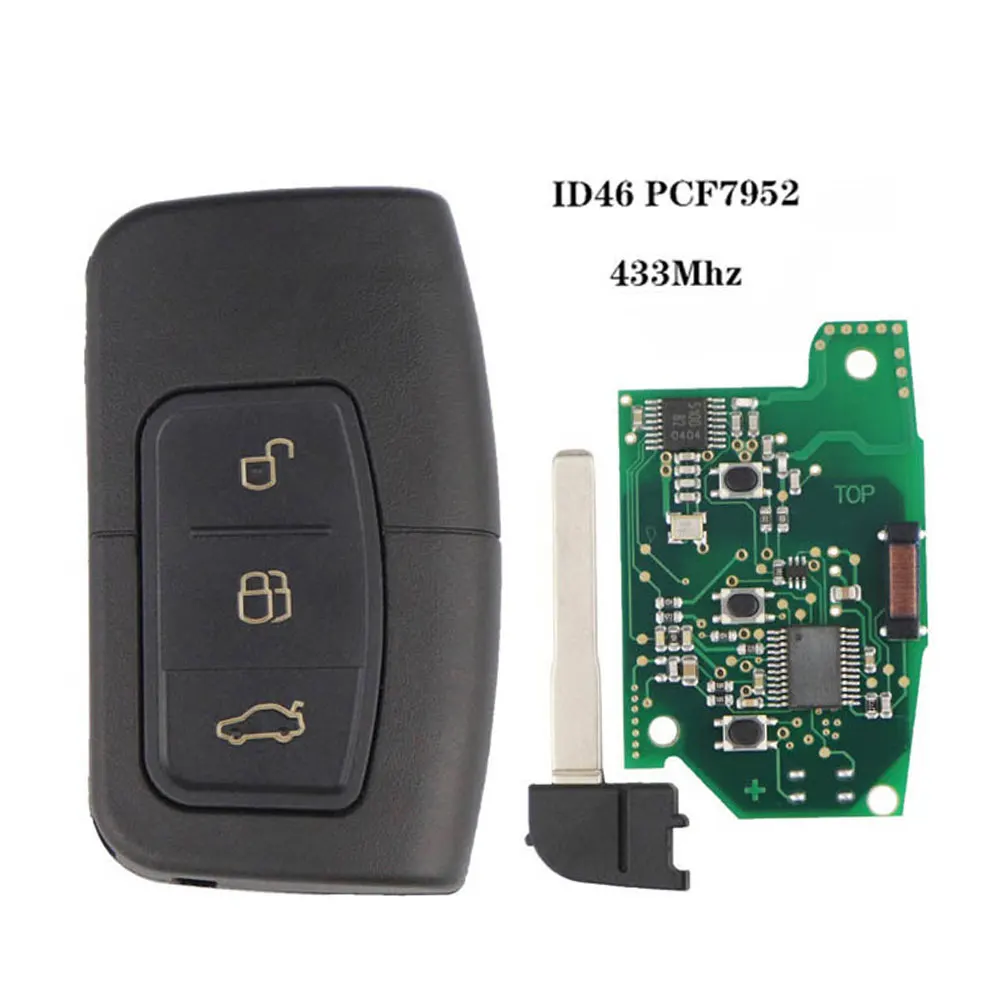 

4D63 Chip 433MHZ Flip Remote Car Key For Ford Fusion Focus Fiesta Mk7 Escape Kuga C-Max MK2 Mondeo 3M5T-15K601-DC 1698112