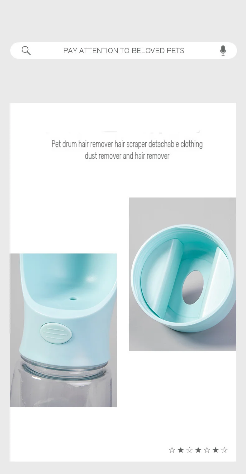 3-in-1 Portable Pet Water Bottle - Multifunctional Outdoor Dog Water Cup & Cat Bowl, Leak-Proof Travel Water Dispenser for Pets