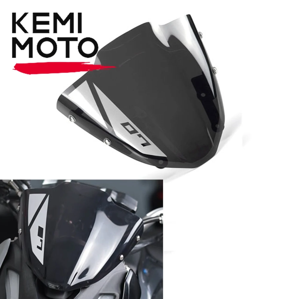 

Windshield MT07 2021 2022 2023 Motorbike Accessories Front Windshield Windscreen Windproof Air Wind Screen Deflector MT-07 FZ07