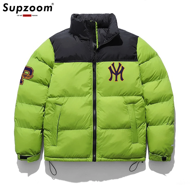 Supzoom New Arrival Brand Clothing Casual Zipper Top Fashion Male And Female Keep Warm Winter Patchwork Men Coat Down Jacket winter men sweater plus velvet keep warm 2022 new arrival slim thick male pullover sweater teenage boys korean style m37