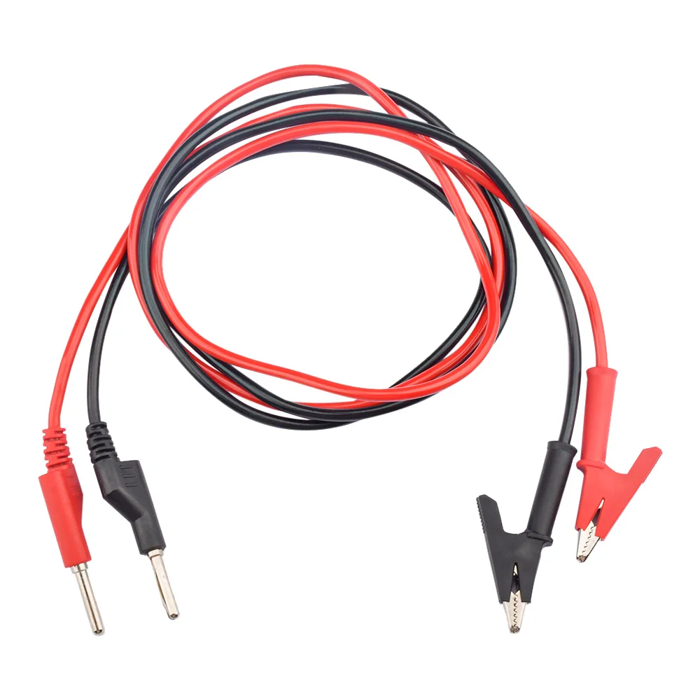 1M Double End Test lead Wire Line electrical Voltage 4mm Banana Plug Alligator Clip Crocodile 8A-12A multimeter DIY Test Wires alligator clips electric test clamp test probes test leads test lead wire electrical test wire