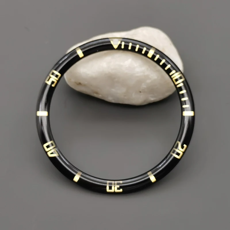 Flat Resin Aluminium Bezel Insert for Watch Cases - 39mmx32mm