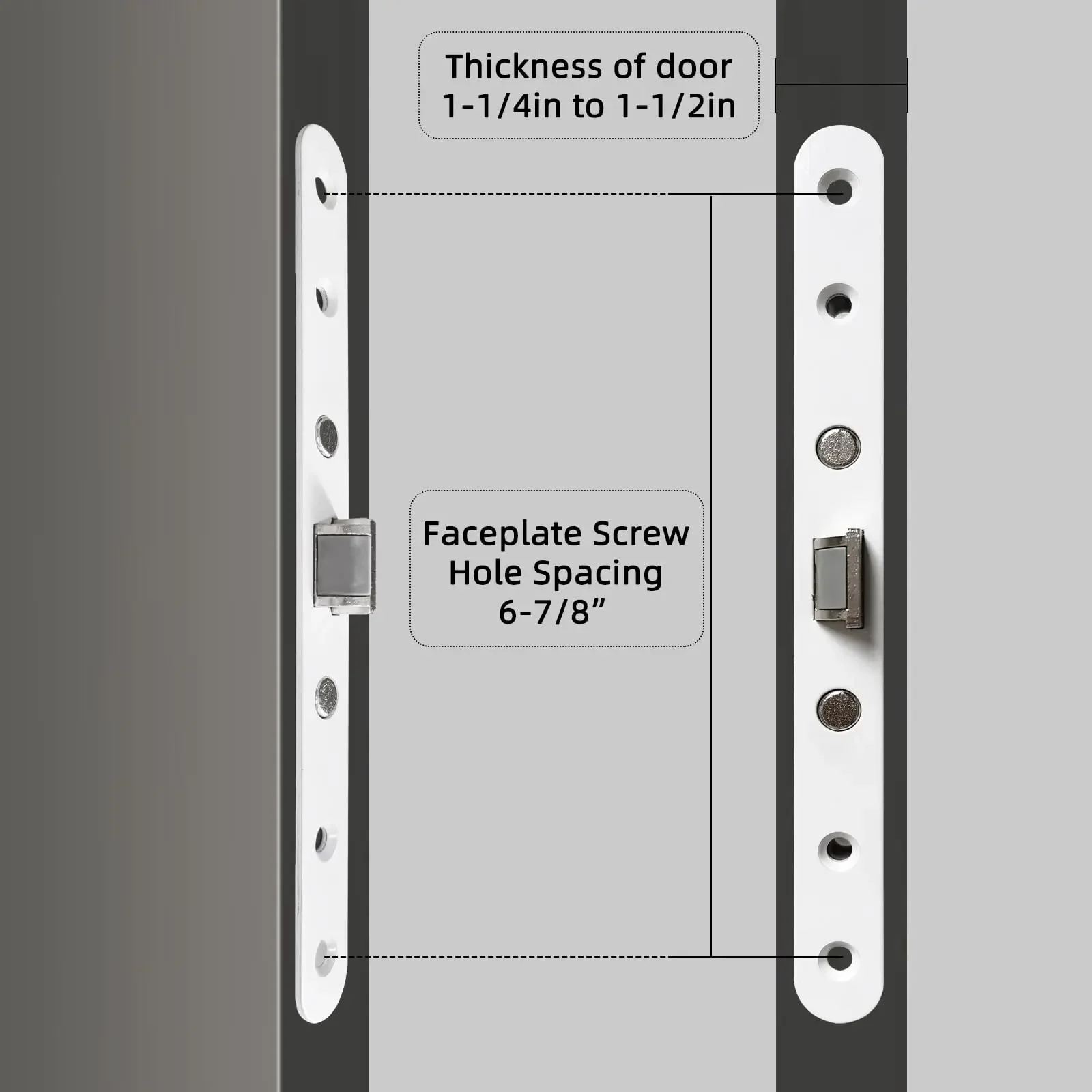 Zinc Alloy Lock Body Storm Door 2 Piont Mortise Lock Body Replacement Fit for Pella Storm Door Handle Set Part Hardware