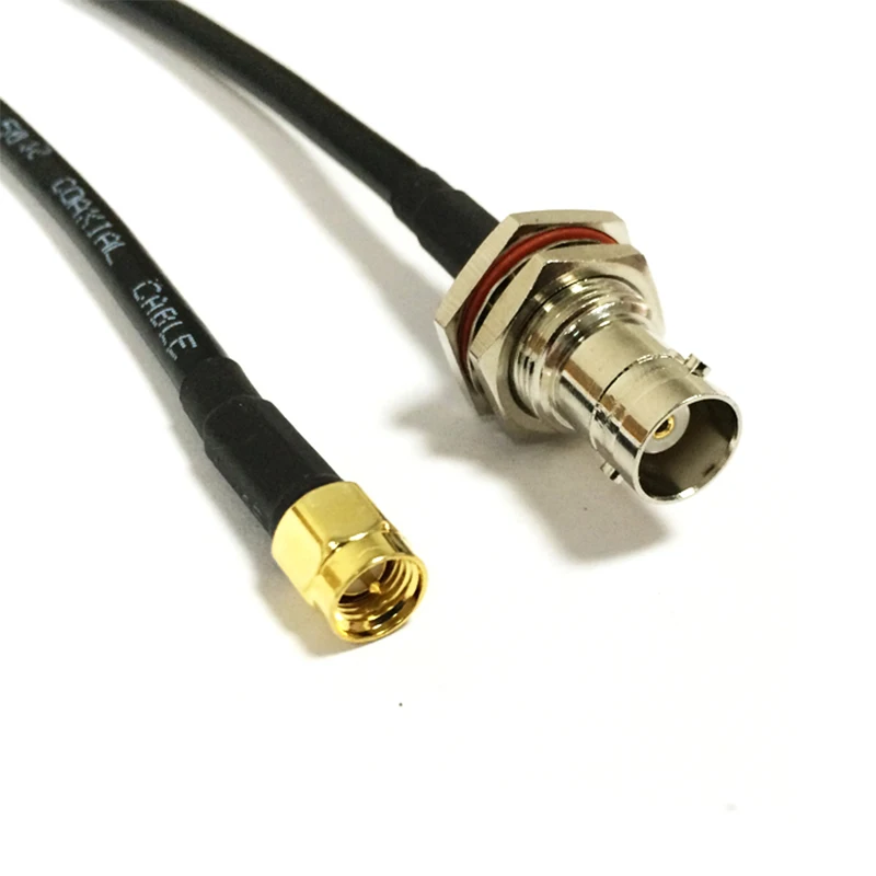 New Modem Coaxial Cable SMA Male Plug Switch BNC Female Jack Connector RG58 Pigtail Adapter 50CM 20"/100CM