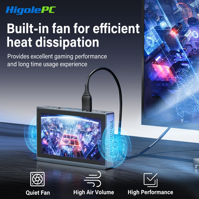 Higole Gole 2 Pro バッテリーなしミニPC、5.5インチスクリーン
