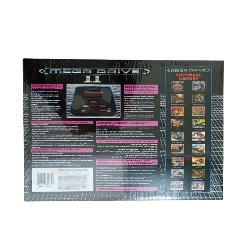 SEGA MD 2 비디오 게임 콘솔,  SEGA 게임 카트리지용, 클래식 게임용, 1,55 인 138 옵션, 1,196 인 1, 16 비트, 신제품