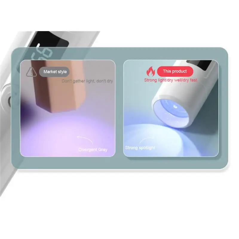 휴대용 네일 드라이어 UV LED 램프, 미니 매니큐어, USB 충전식, 빠른 건조 네일 젤, 광택제 건조 램프, 네일 아트 도구 DIY