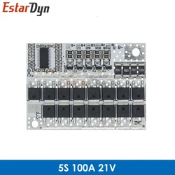 High-Performance Lithium Battery Charger Protection Board with Balancing for Power Tools (5S 21V 100A)