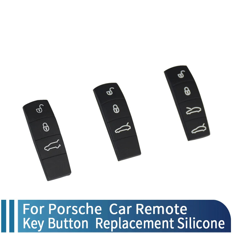 For Porsche Boxster Cayenne Cayman Macan Panamera 911 Car Remote Key Button Replacement Silicone Key Button Pad
