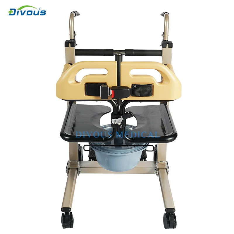 Hydraulic Patient Lifting Transfer Chair with Commode Bath Toilet Chair from Bed to Chair For Disabled  chair 5