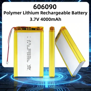 Batteria Ricaricabile ai Polimeri di Litio 606090 3.7V 4000mAh per Power Bank ad Alta Capacità, DIY Power Bank, Altoparlante Bluetooth, Solare