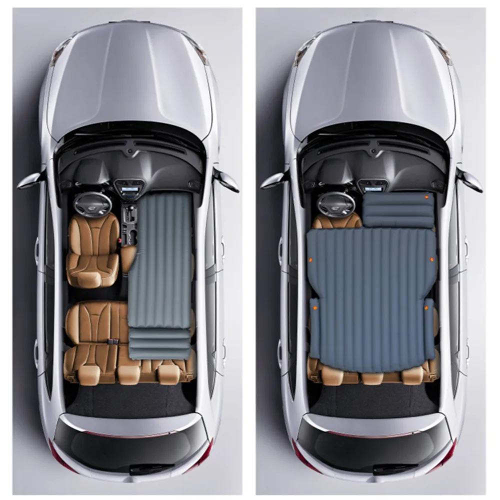 Car Inflatable Mattress Gap Pad Travel Bed Flat Front Seat PVC Slope Pad Air Mattress Bed Inflatable Couch Car Sleeping