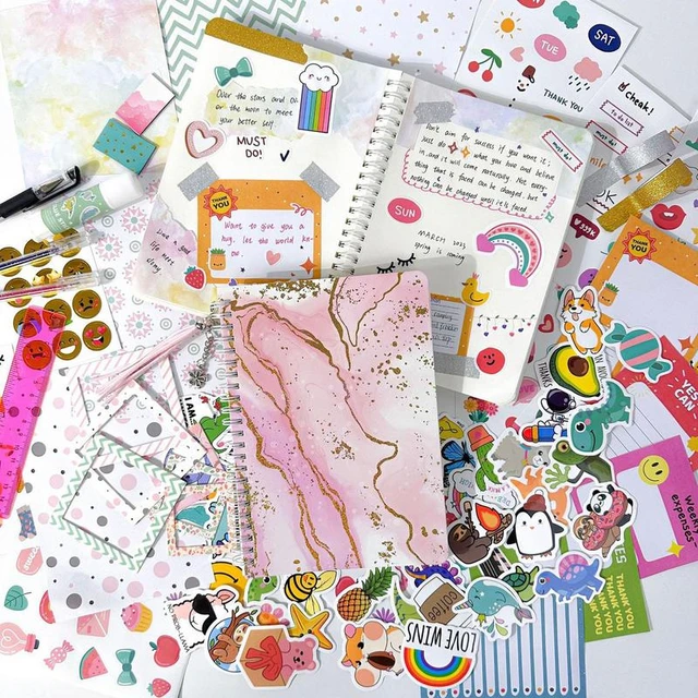 Scrapbook Kit Teenage Girls Diary Supplies Set DIY Journal Kit Cute  Journaling Scrapbook Stuff Art Crafts Exquisite Children's
