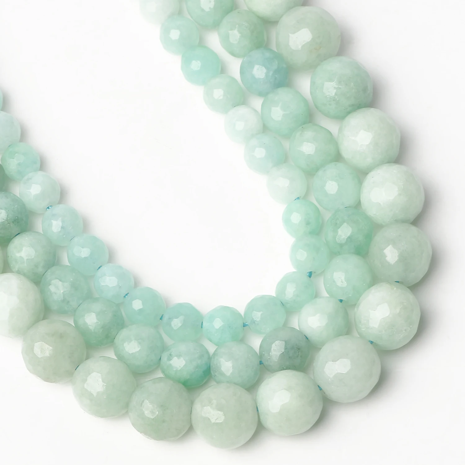 

Wholesale Natural Burmese Jade Faceted Stones Beads Spacer Loose Charms For Jewelry Making DIY Necklace Bracelet 15"6/8/10mm