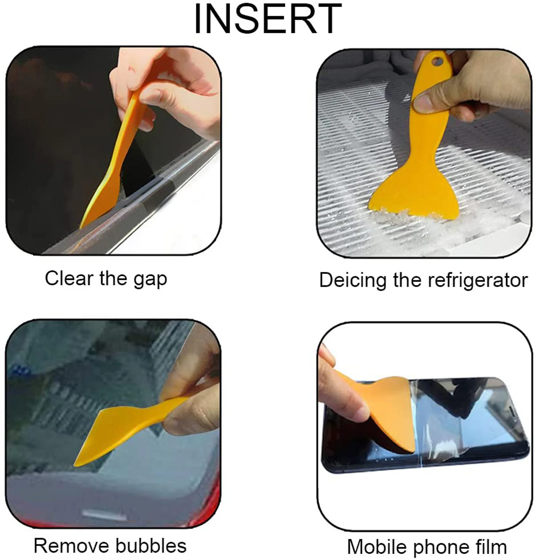 6PCS Small Scraper For Car Window Film Car Vinyl Wrap Tool Kit Glass Cleaning Can Be Used For Mobile Phone Film Accessories