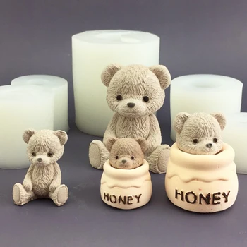 Teddy Bear Honey Jar Mold 1