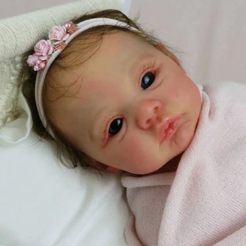 손으로 뿌리 뽑은 털을 가진 초원의 실리콘 인형, 3D 페인트, 가시적인 피부, Venis Muenecas, Bebe Reborn Doll 파라, 48cm