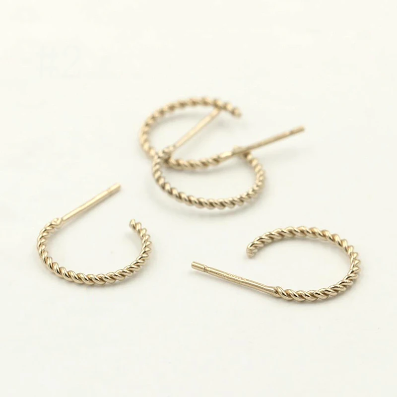 14k Gold gefüllte C-förmige Ohrringe Minimal Style Ohrstecker Gold gefüllte Ohrstecker Brincos Pendientes Ohrringe Boho Ohrring – Detail 27