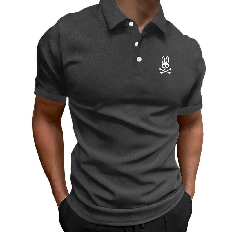 

2023 Men Summer Pure Color Short Sleeve Polo Shirt , Men Casual Fashion Golf Polo Shirt .