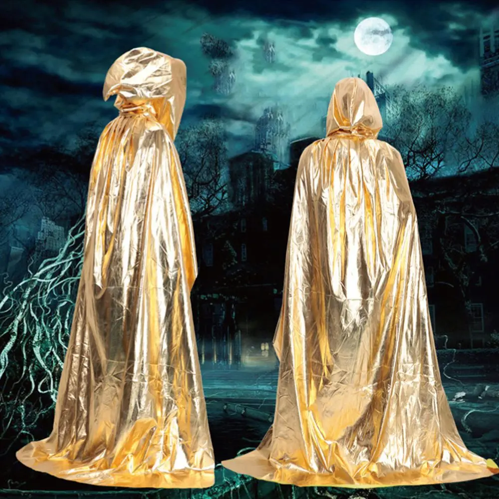 Halloween Costumes Adult Halloween Grim Reaper Cloak Cape Cosplay Wizard Devil Cloak Nightclub Bar Dress Costume Grim Reaper Party