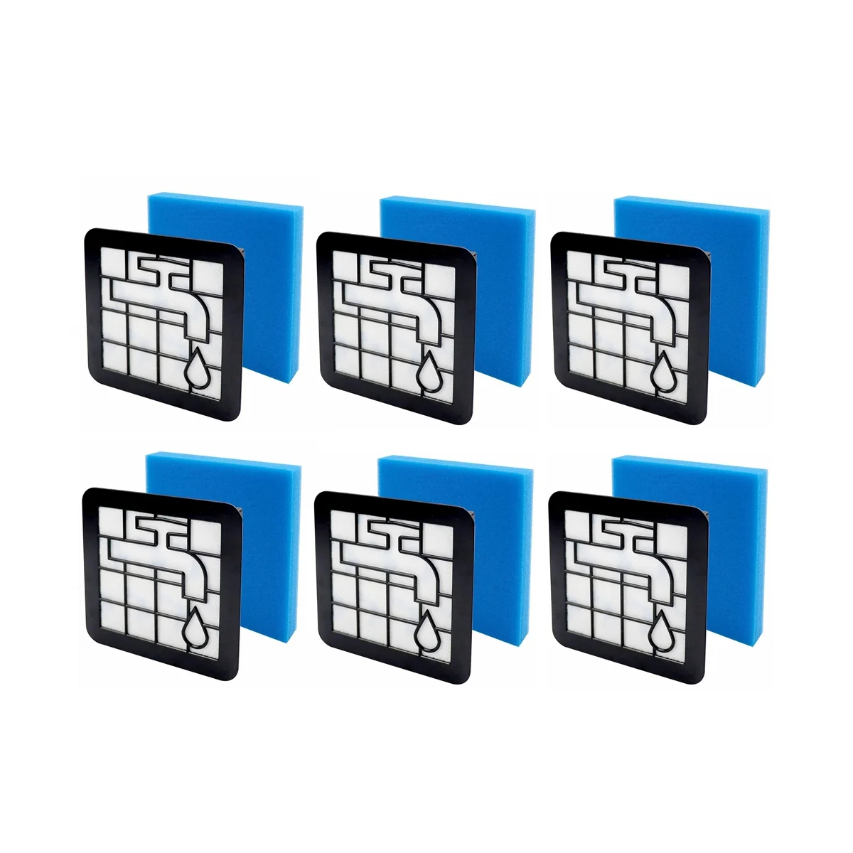 

Фильтр для компактного пылесоса FC8010/01 FC9331/09 FC9332/09, 6 шт.