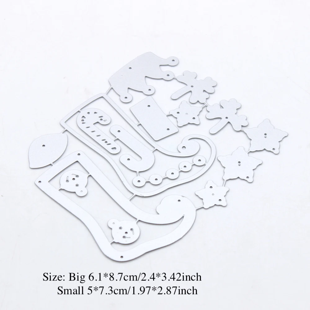 thumbnail image 2 of Elf Stocking Shaker Metal Cutting Dies - Christmas Craft Stencils For DIY Scrapbooking Cards 2 of 9