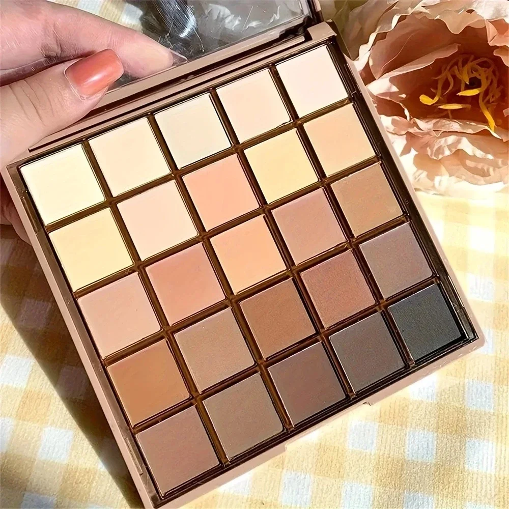 25 Color Eyeshadow Palette Neutral Gray and Brown Earthy Tone Coffee and Chocolate Style Makeup Shadows for Eyes Maquiagem eye shadow eye shadow plate