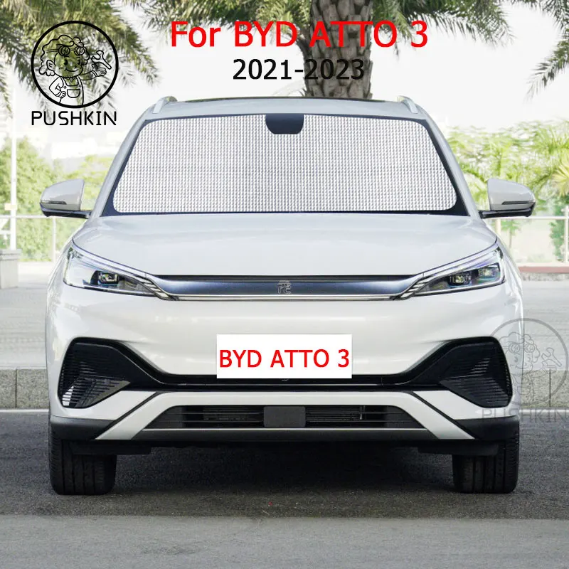 

For BYD Atto 3 EV yuan plus 2022 2023 Sunshades UV Protection Curtain Sun Shade Visor Front Windshield Protector Car Accessories