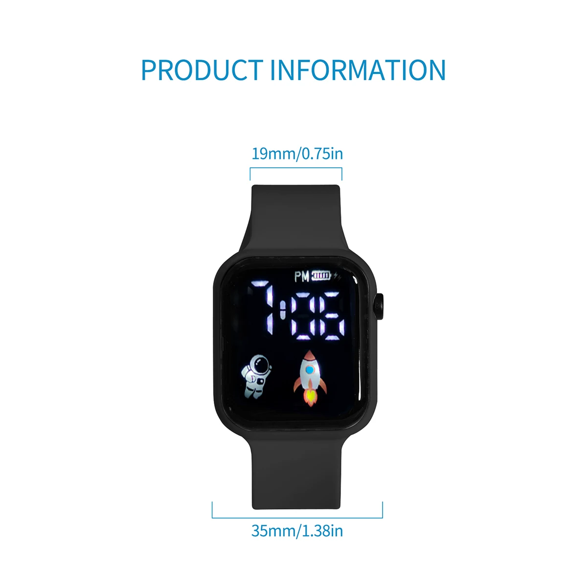 New Student Smart Watch Men's and Women's Astronaut Rocket Touch Screen Sports Electronic Watch Children's Festival Gift 4
