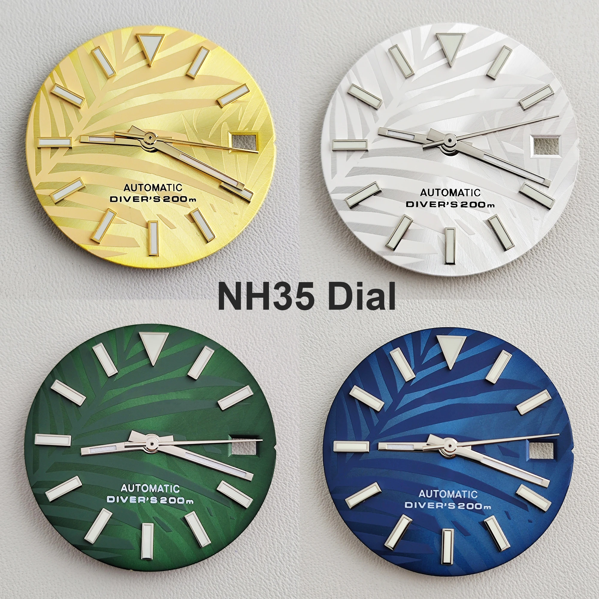 

Циферблат NH35 28,5 мм, циферблат часов, зеленый светящийся циферблат, подходит для NH35 NH36 механизм, аксессуары для часов, инструмент для ремонта часов