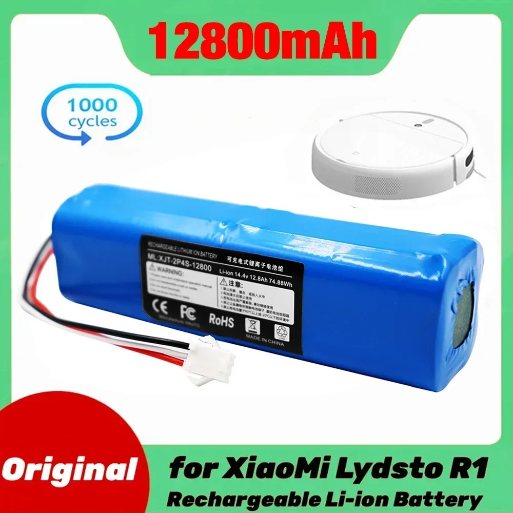 

For Original XiaoMi Lydsto R1 Rechargeable Li-ion Battery Robot Vacuum Cleaner R1 Battery Pack with Capacity 12800mAh