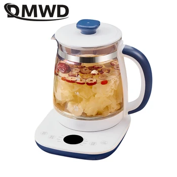 DMWD 전기 주전자, 1.5L 건강 냄비, 8 가지 메뉴 유리 주전자, 온수기, 사무실 워머, 디저트, 약용 다이어트 메이커, 스튜 기계