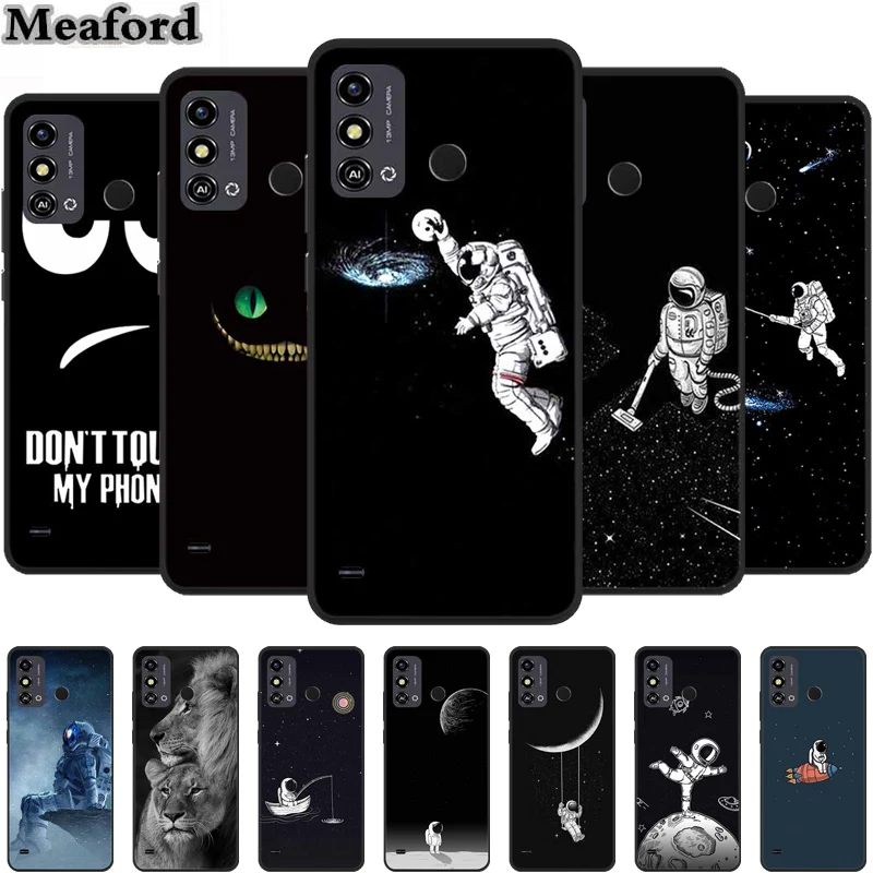 Per Zte Blade A53 Custodia Spaceman Tpu Cover Posteriore In Silicone Custodie Morbide Per Zte Bladea53 Zte A53 Coque Astronaut Moon Cool Para