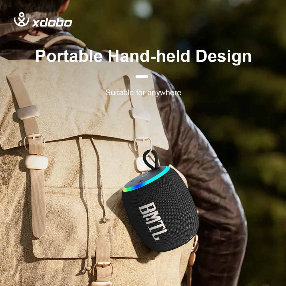 Xdobo-bmtl Mini Alto-falante Portátil Tws Bluetooth 5.3 Player ao ar Livre com Baixo Equilibrado Ipx7 à Prova Dágua Modo Led para Todo o Telefone 15w - Image 6