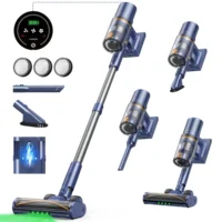 Aspirateur Sans Fil Laresar V11 NEW- 75000PA Puissance Ultra, 90 Min Autonomie, 650W Moteur, Batterie Amovible, Écran Intelligent avec Filtre HEPA et Lumière Verte - Pour Maison & Animaux 1