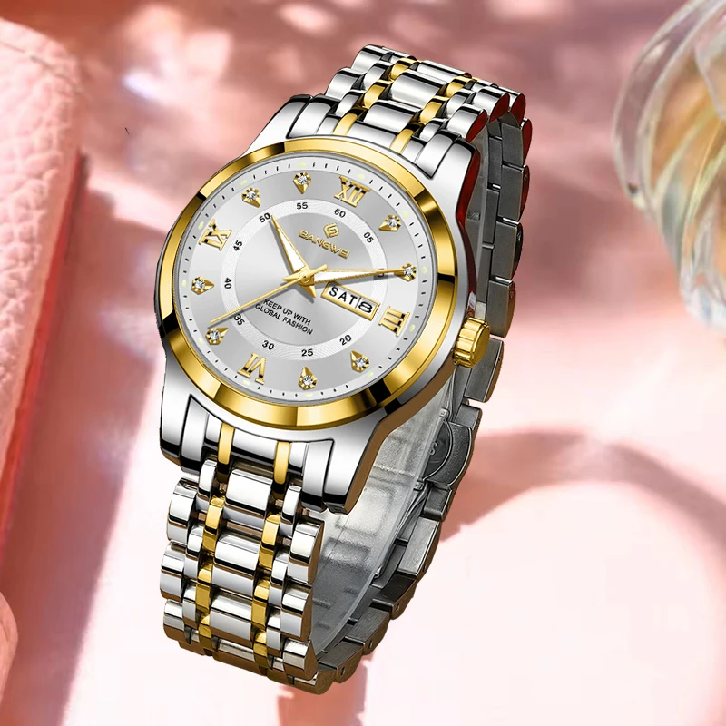 Lige 2026 novo relógio de diamante relógios femininos senhoras criativo aço pulseira relógios feminino à prova dwaterproof água montre femme 4
