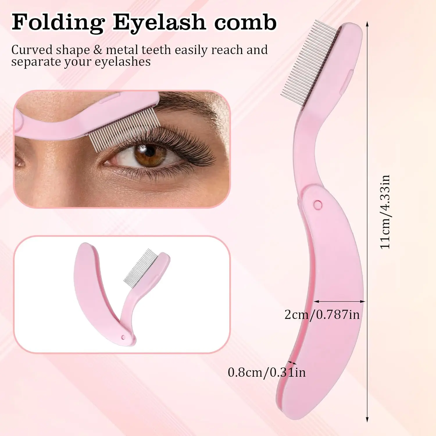 Lash Combs Portable Eyelash Separator Tangle-Free for Travel