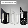 Multifunctional Angle Ruler 45 90 Degree Aluminum Alloy Accurate Woodworking Square Angle Ruler Marking Gauge Carpenter Tool 2