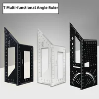 Multifunctional Angle Ruler 45 90 Degree Aluminum Alloy Accurate Woodworking Square Angle Ruler Marking Gauge Carpenter Tool 2