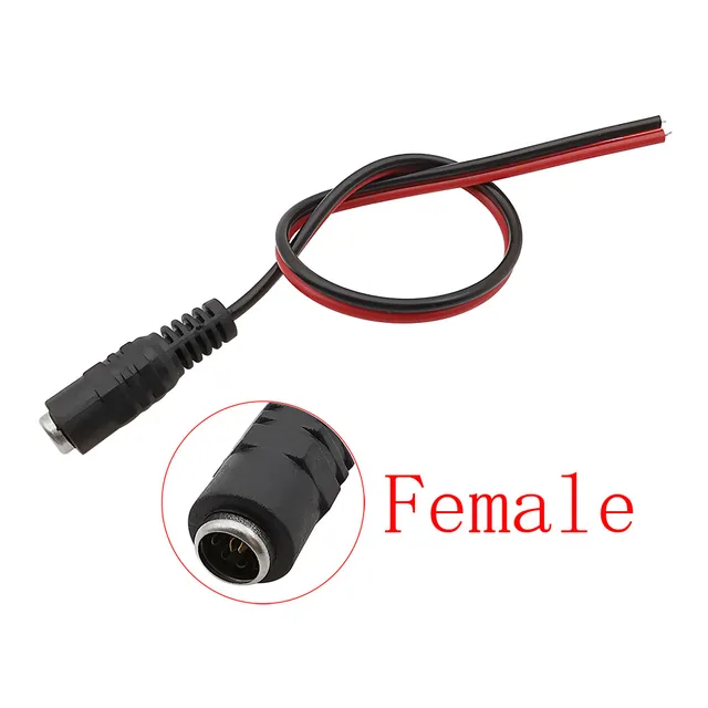 Dc 212v Dc Power Pigtail Cable - Male & Female Connectors For Cctv  Security Cameras