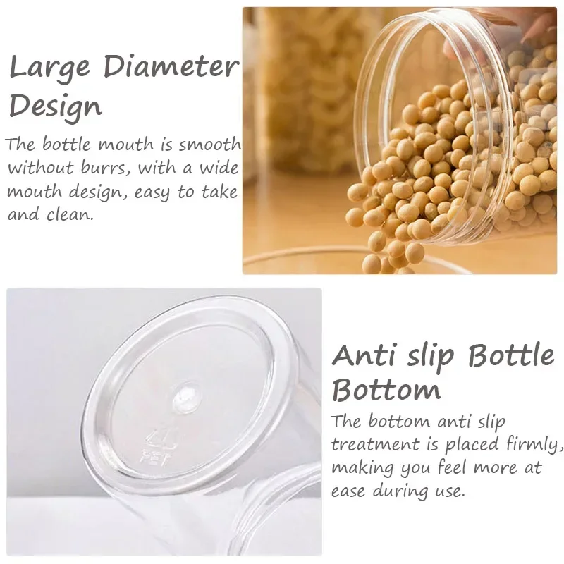 20Pcs 120ml Transparent PET Jar Empty Storage Jars Candy Cookies Dried Fruit Food Cosmetic Containers Face Cream Sample Pot storage jar
