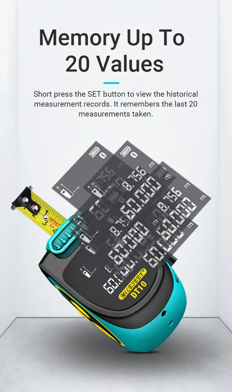 Mileseey DT10 Custom Logo Measuring Digital Laser Tape Measure