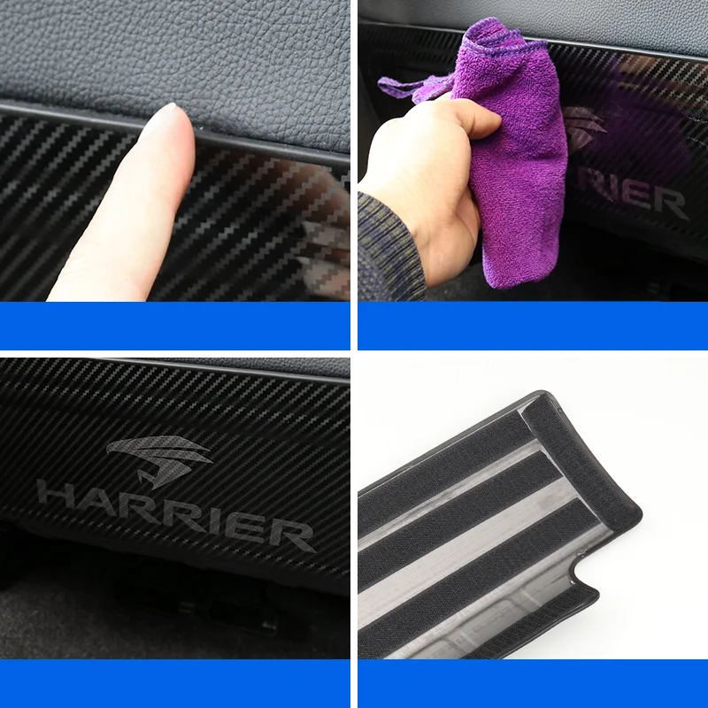 Car Interior Decoration For Toyota Harrier Venza XU80 Seat Kick Pad Rear Stainless Steel Guard Plate Modified Decorative Supplies