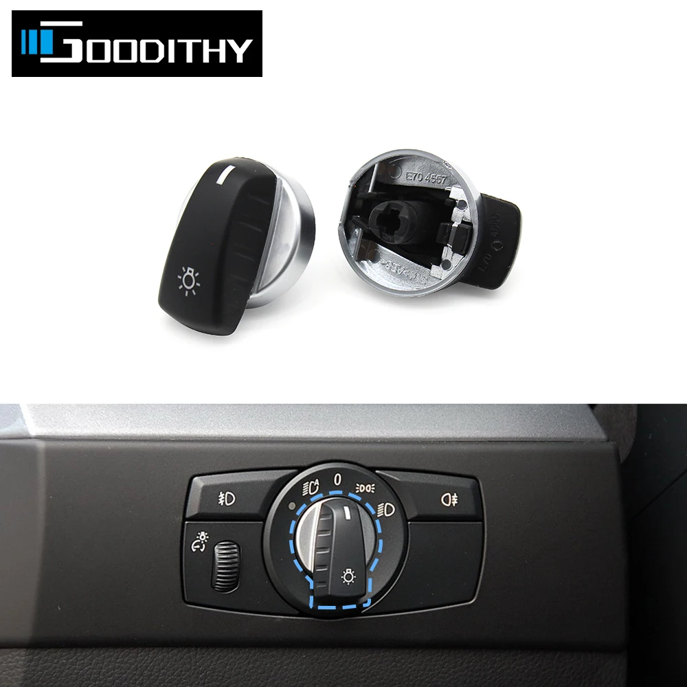 Car Front Headlight Head Lamp Switch Rrotary Knob Button Cap For 