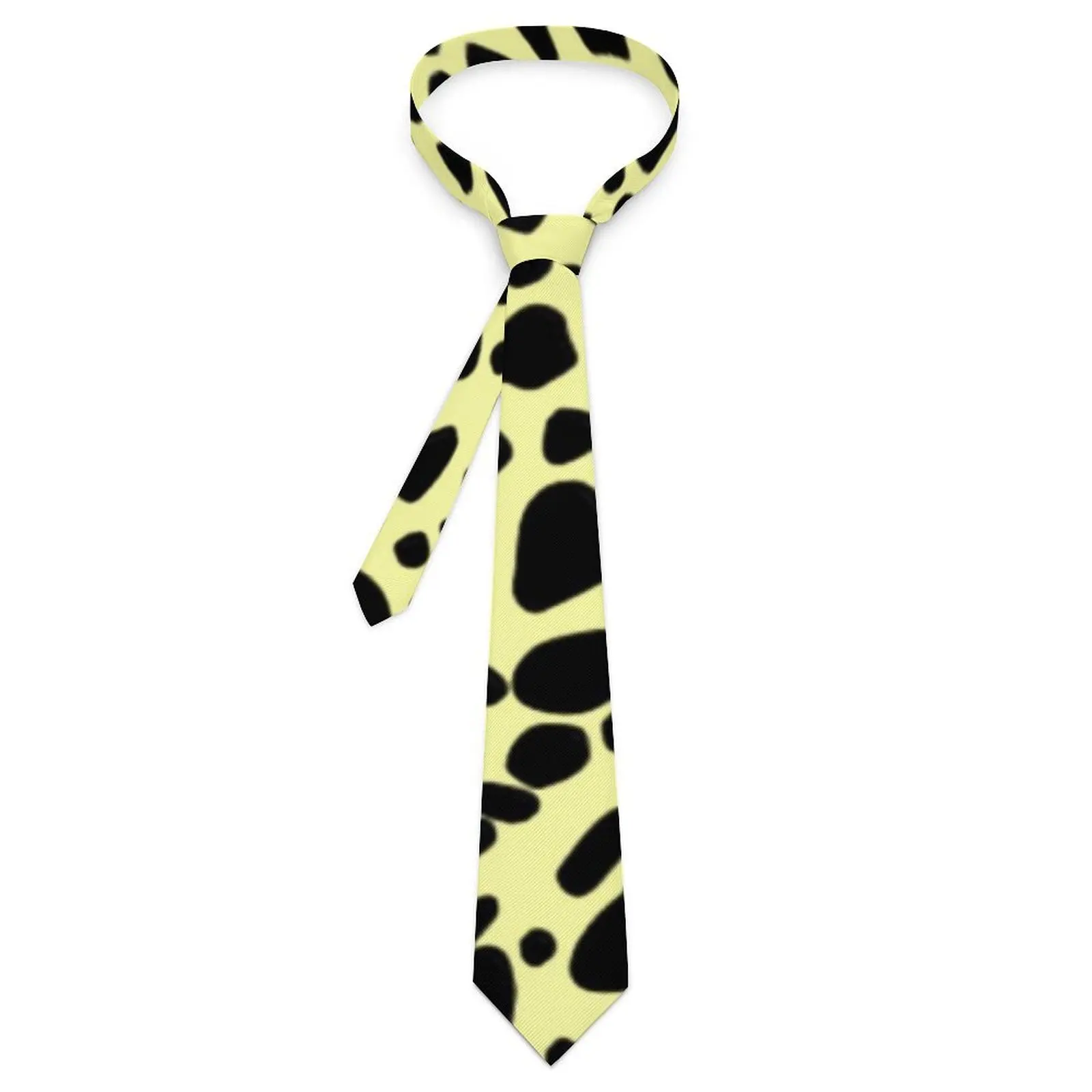 

Cow Print Tie Two-Tone Graphic Neck Ties Cool Fashion Collar Tie For Unisex Adult Leisure Necktie Accessories