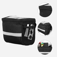Sac avant de vélo, sac de rangement pour équipement de cyclisme de grande capacité, sac de rangement pour guidon de vélo VTT, peut contenir un téléphone portable 2