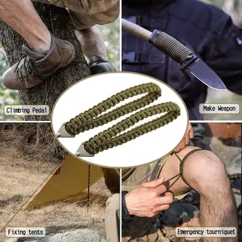 11 Tooth Handheld Chains Saw Portable Survival Hand Zipper Saw Wire Saw Outdoor Hiking Wood Cutting Tool with Bag Camping Gear 5