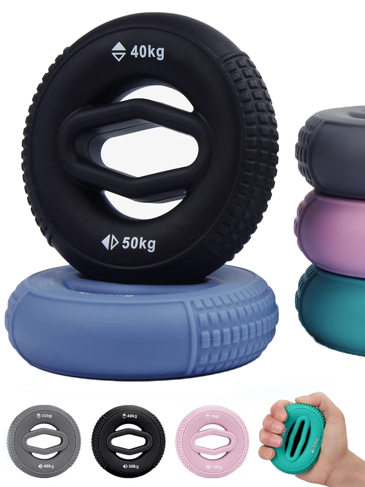 Hand Grip Strengthener Hand Finger Exerciser Forearm Rings Hand Exerciser Silicone Squeezer Grippers for Finger Physical 24BD